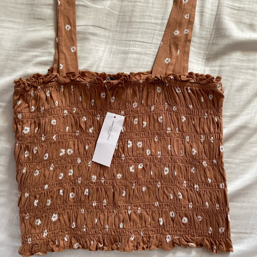Brown crop top
